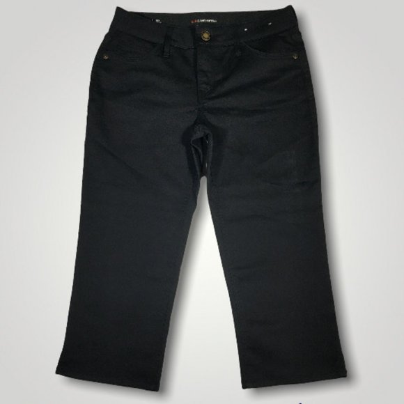 NWOT Liz Claiborne SARA CROP Mid Rise Cropped Pants Capris MISSES Size 6 - Picture 2 of 13
